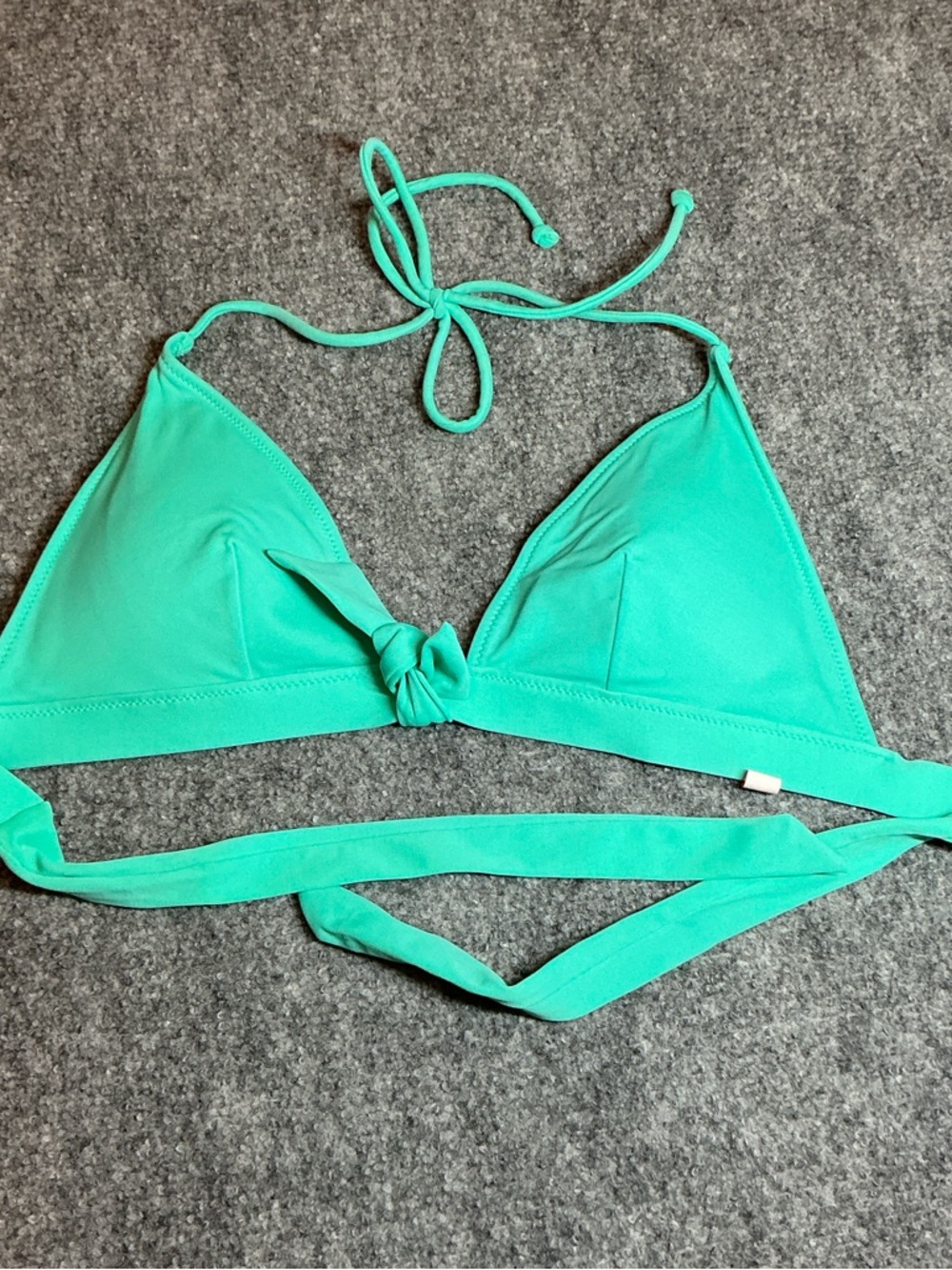 Victoria's Secret Knot-Front Triangle Bikini Top - Teal Green